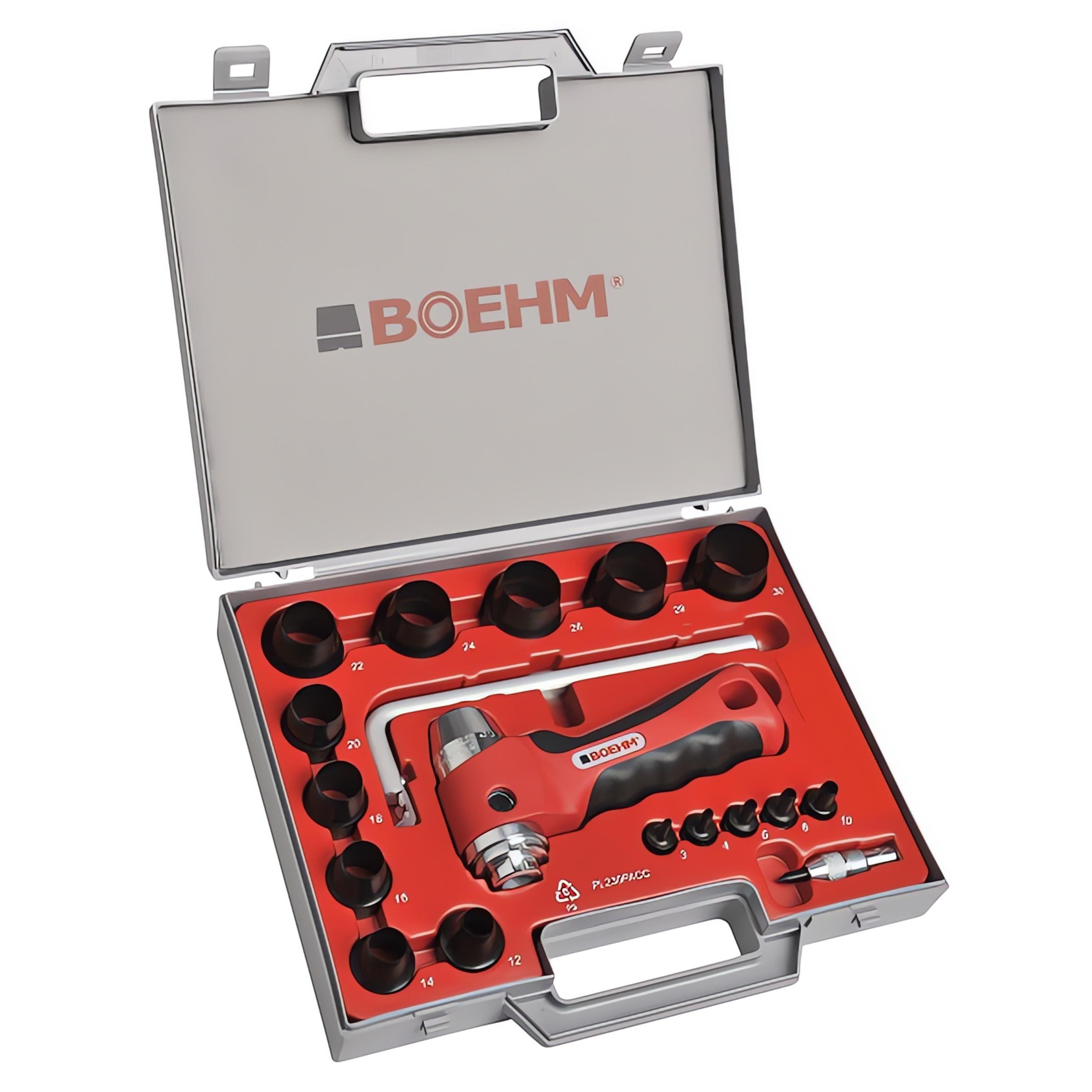 Punch set Ø1/8'' to 1 3/16'' with Ø13'' gasket cutting tool