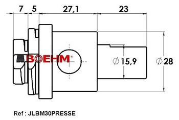 Punch holder for D16 press (Diam 2 to Diam 30) - Image 2