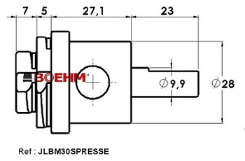 Punch holder for D10 press (Diam 2 to Diam 30) - Image 2